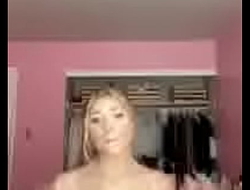 Blonde Girl Undressing And Showing Her Tits