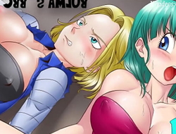 Dragon Ball Hentai: Bulma and 18 fucked by black androids