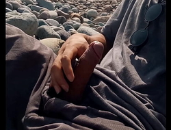 masturbation solo public in beach