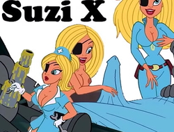 SUZI X Sexy ANIMATED COMPILATION Bonk whip fetish tits show - cartoon extra boobs busty blonde sex