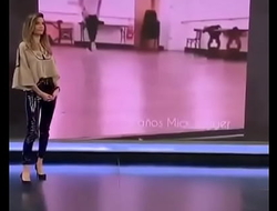 Tv Presenter's Sexy Shinny Pants and Heels