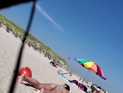 Creepshot - Beach Spy - Big Sexy Ass Sunbathing in Thong